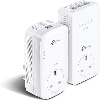 TP-Link AV1300 Gigabit Passthrough Powerline ac Wi-Fi Kit,up to 1200 Mbps WiFi speed,Wi-Fi Extender,Extra Power Socket,Works with OneMesh,No Configuration Required,UK Plug (TL-WPA8631P KIT),White