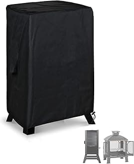 SheeChung Fire Pit Cover 32" Lx23"Wx40"H for Panovue Metal Chiminea Fire Pit, Heavy Duty 600D Outdoor Cover for Wood Burning Fire Pits,Waterproof Square Chimineas Fireplace Protection