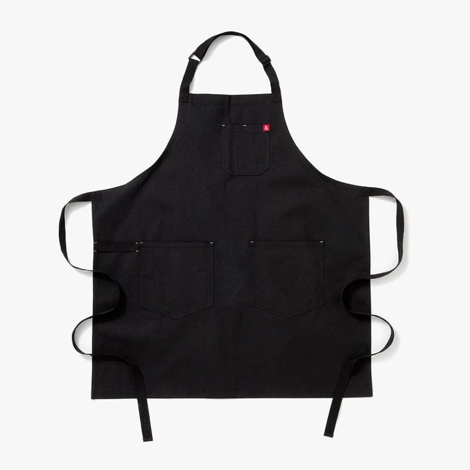 hedley & bennett Essential Apron - Adjustable Bib Chef Apron with 3 Pockets & Towel Loop - 8oz Cotton Canvas - Caviar