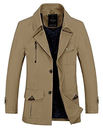 Vcansion Men's Ourdoors Cotton Jackets Coats Windbreakers