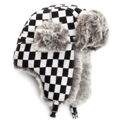 City Hunter W300 Wool Premium Solid Trapper Hats Multi Colors (w380 Square Black)