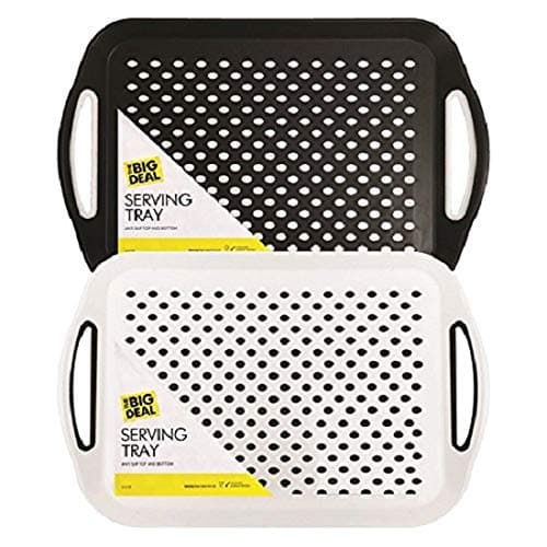 SASHTECH- Tray, Width 40.5cm x Length 29 cm x Height 5cm,Assorted color(white/black)