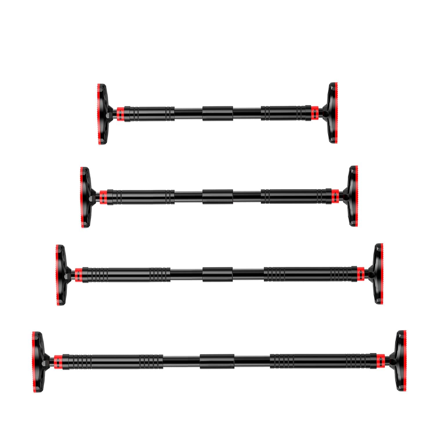 FORIDE Pull Up Bar Pull-Ups Bar for Upper Body Workout Chin-Up Bar Adjustable Steel Padded handle Door Bar No Screws/Drilling Auxiliary Horizontal Pullup Built Bar Home Gym (90-130cm)