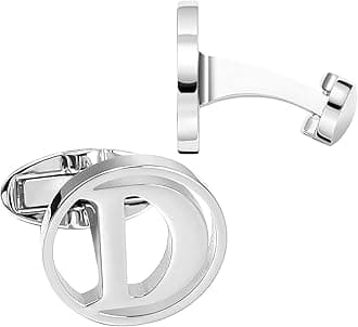 GWD Cufflinks for Men Classic Tuxedo Shirt Wedding Cuff Links Personalized Initials A-Z Gift