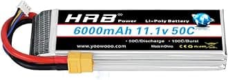 HRB 3S Lipo Battery 11.1V 6000mAh 50C RC Battery With XT60 plug for DJI F450 Trex-500 RCHeli/Traxxas Car/Truck/Buggy/Boat and Drone