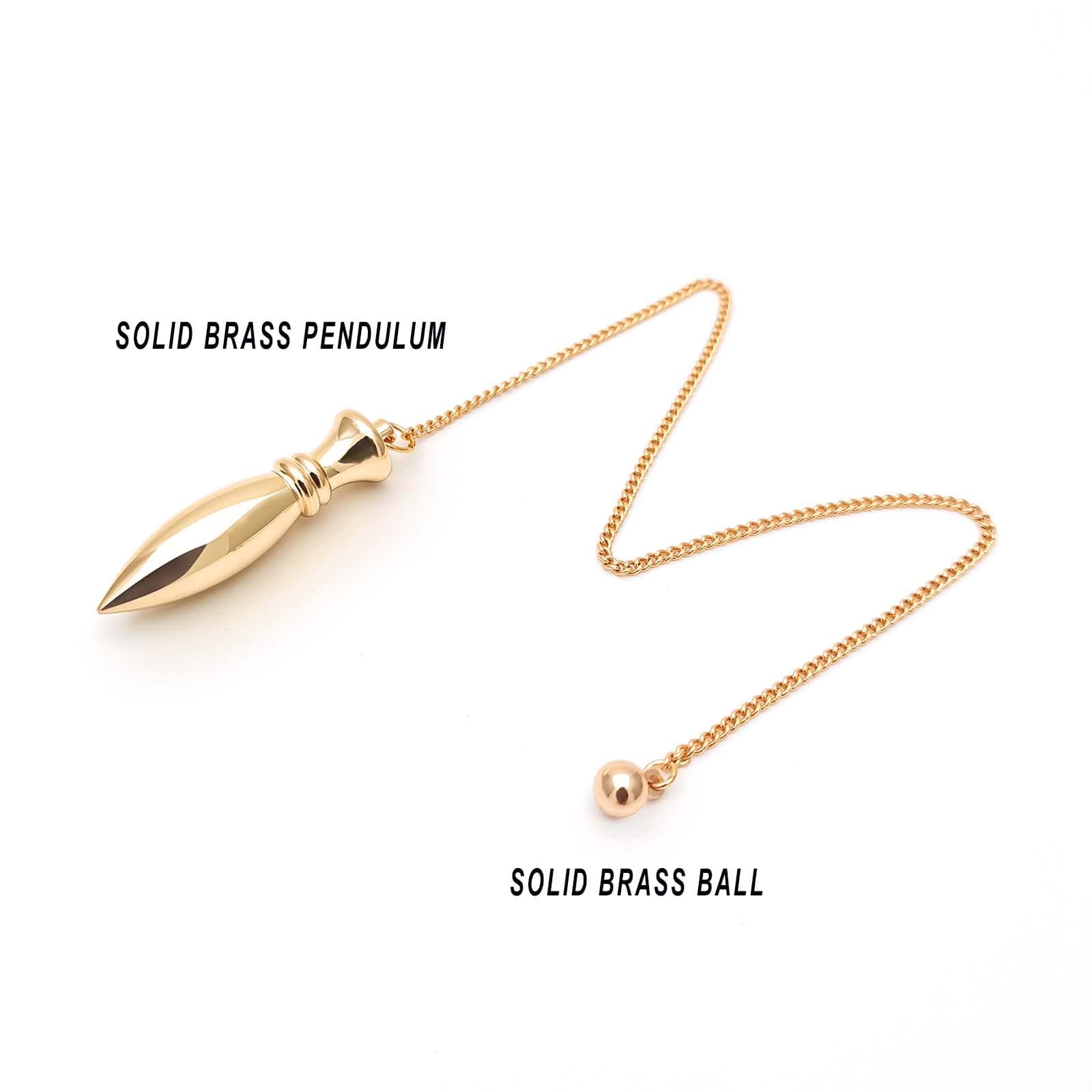 Spirit Hunter Dowsing Rods and Solid Brass Pendulum (Coated with Blue) Kit - Natural Walnut Handles - 99.9% Copper - Water Divining,Paranormal,Gold,Yes No Questions., Gold,Silver