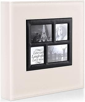 Ywlake Photo Album 4x6 500 Pockets Photos, Extra Large Capacity Family Wedding Picture Albums Holds 500 Horizontal and Vertical Photos Beige