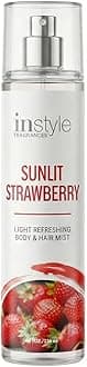 Body & Hair Mist | Sunlit Strawberry Scent | With Panthenol | CLEAN, Vegan, Paraben Free, Phthalate Free | Premium 8 Fl Oz Spray Bottle
