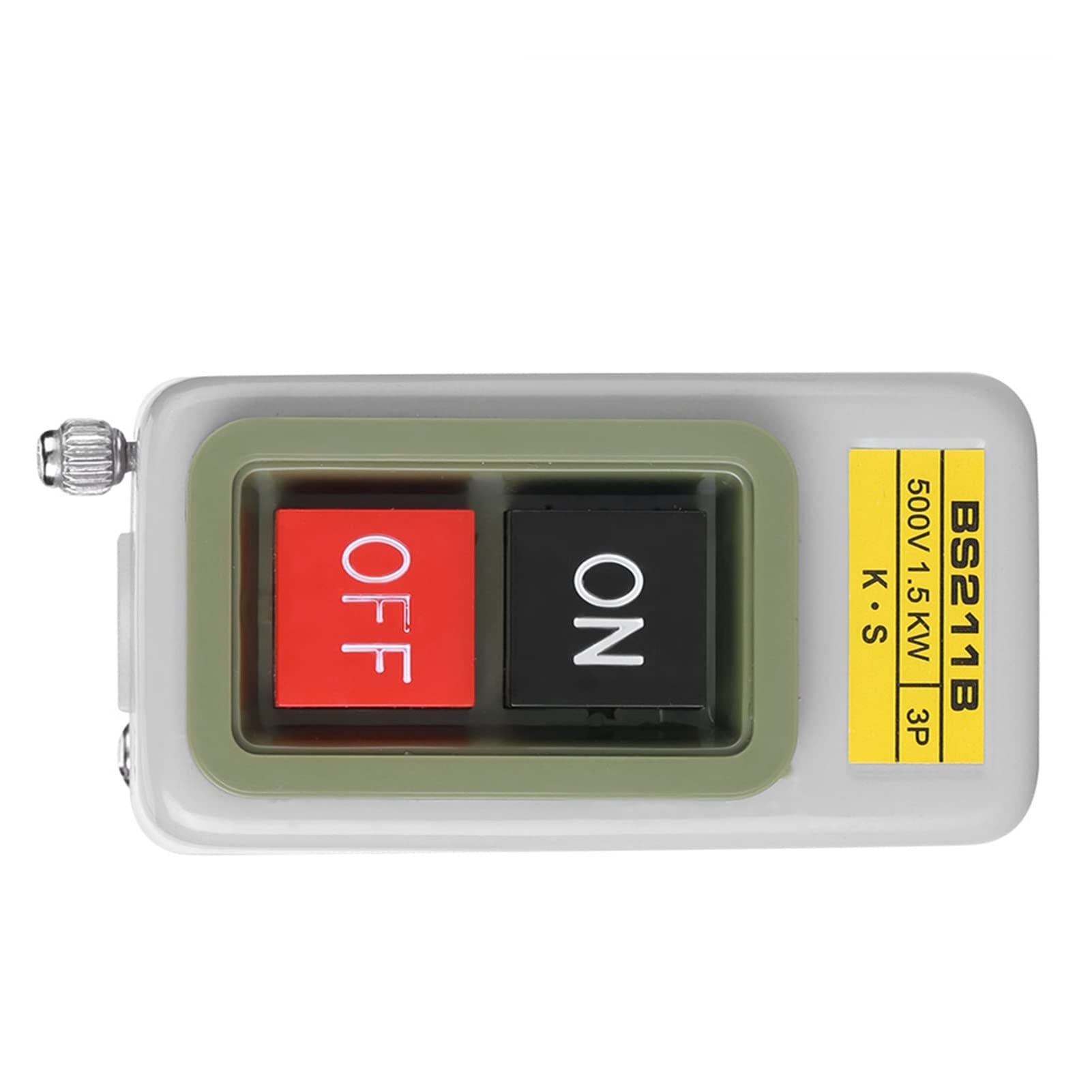 BS211B 3P AC Motor On Off Switch,Self-Locking On/Off Power Push Button Switch 220V/380V