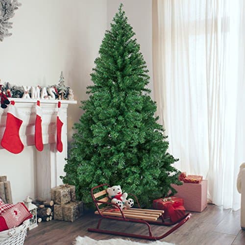 Green 6' Premium Artificial Christmas Pine Tree Solid Metal Legs 1000 Tips Full Tree