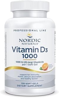 Nordic Naturals Pro Vitamin D3 1000, Orange - 120 Mini Soft Gels - 1000 IU Vitamin D3 - Supports Healthy Bones, Mood & Immune System Function - Non-GMO - 120 Servings