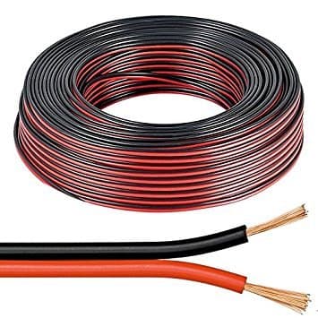 electrosmart 5m Red/Black 2 x 0.50mm Speaker Cable - Ideal for Car Audio & Home HiFi