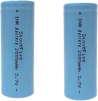 Generic 【2 Pack 】 18500 Rechargeable Batteries with Flat Top, IMR 18500 Rechargeable Li-ion Battery 2000mAh 3.7V Battery for Flashlight, Solar Garden Light