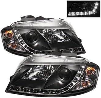 Sonic Lighting LED DRL Headlights for Audi A3 06-08 - Black/Clear Lens