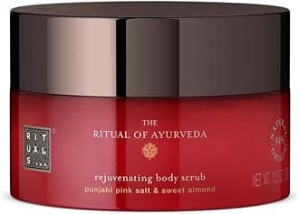 Body Scrub The Ritual of Ayurveda - Body Salt Scrub Made with Pink Salt from Punjab and Sweet Almond Oil - Made from 94% Natural Origin Ingredients - 300g