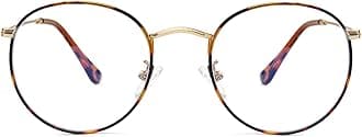 Blue Light Blocking Glasses for Women Men Retro Round Clear Lens Eyeglasses
