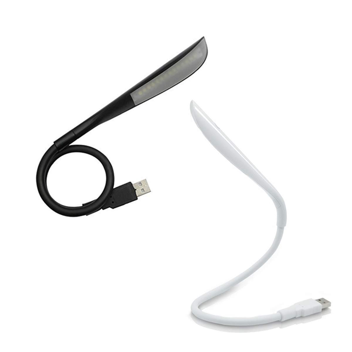 Book Light, USB Book Light for Reading in Bed, Desk Lamp Work with USB Adapter/Laptop/Power Bank, Touch Control 3 Brightness Levels Dimmable (2 Pack)