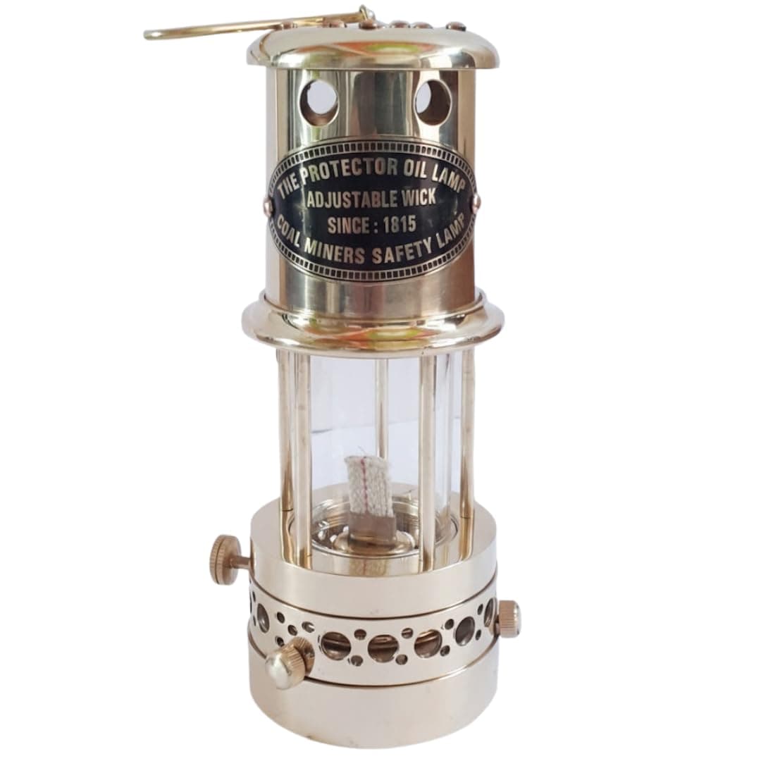 Solid Brass 100% Working Nautical Miner Lamp Oil Ship Lantern Maritime Gift