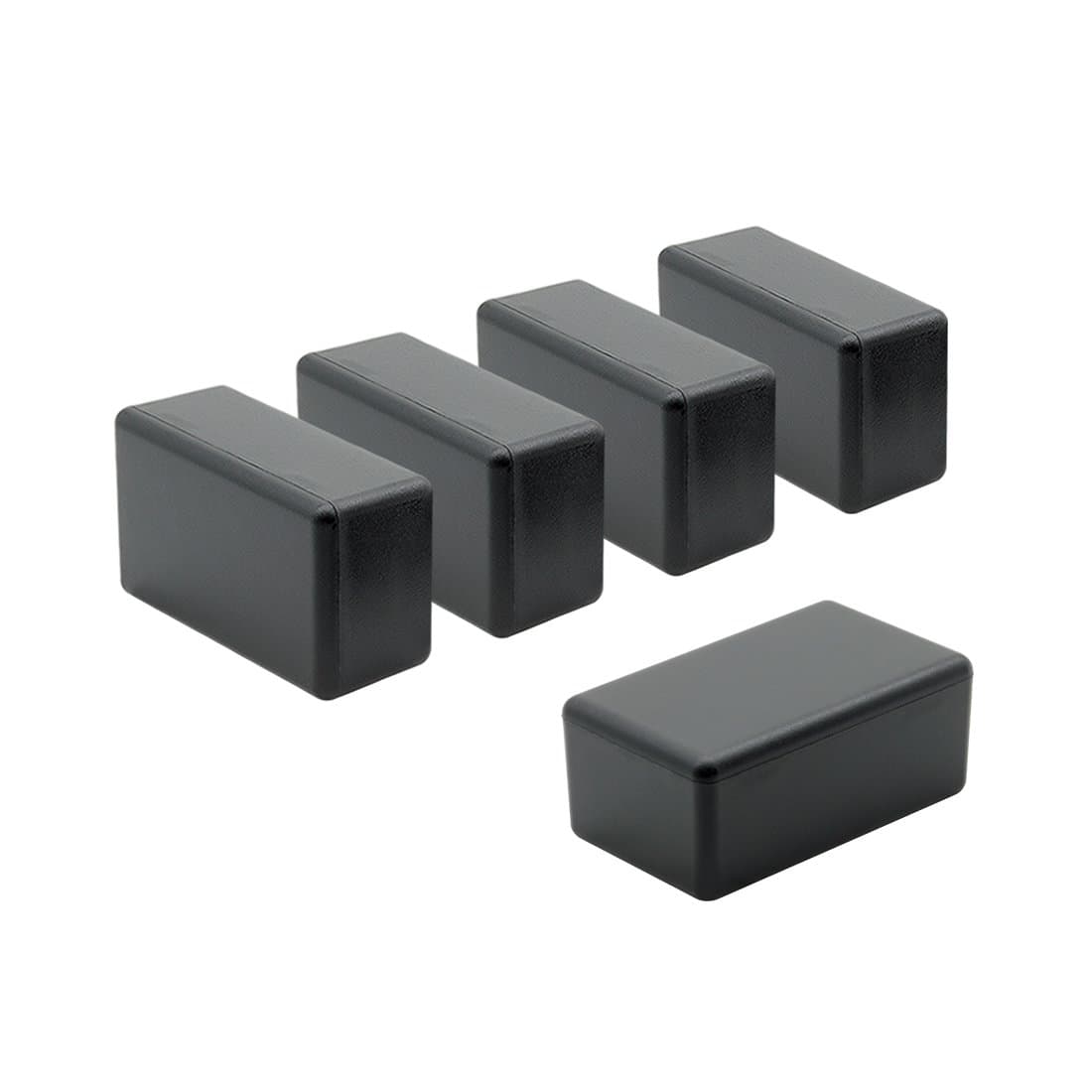 LeMotech 5Pcs ABS Plastic Electrical Project Case Power Junction Box, Project Box Black 2.4 x 1.4 x 1.0 inch (61 x 36 x 25 mm)