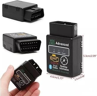 Advanced -OBD Bluetooth Auto Scanner -OBDII 2 Car ELM 327 Diagnostic Tool Scanner Interface Supports All -OBD2 Protocols Compatible with-Mahindra e2o Plus