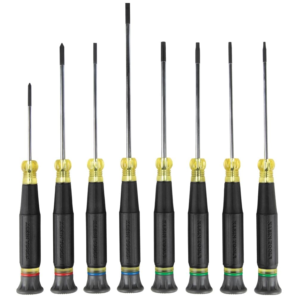 85617 Mini Precision Screwdriver Set, Slotted, Phillips, TORX, Cushion-Grip Handles, Ideal for Terminal Blocks, Electronics