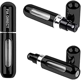 6ML Perfume Atomiser Aftershave Travel Refillable Bottle Portable Handbag Spray-Nicotine Free (Black)