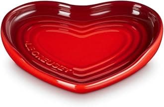 Le CreusetStoneware Heart Shaped Spoon Rest, 5", Cerise