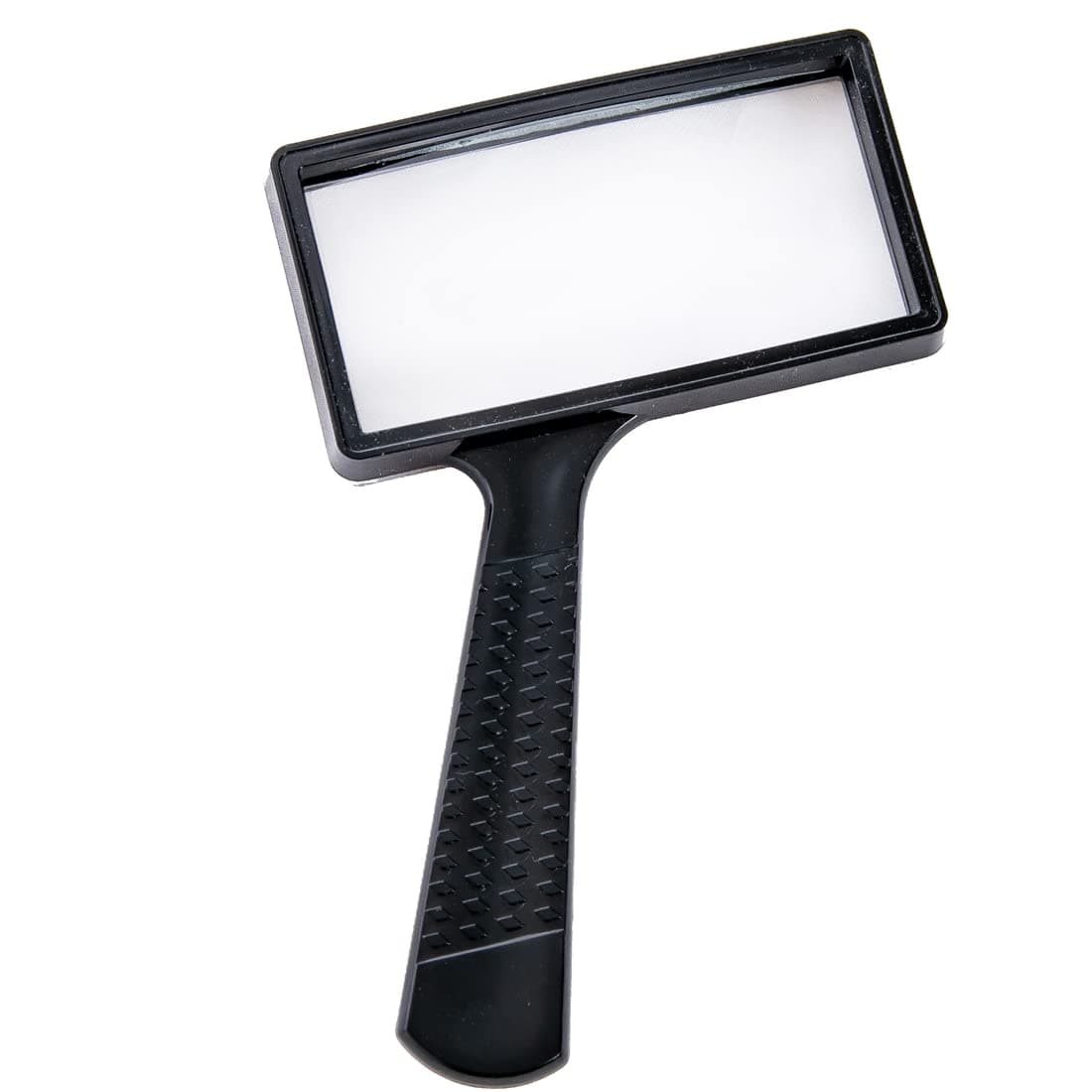 Large Rectangular Handheld Magnifying Glass,5X Magnification,4x2inches Handheld Magnifier,Scratch Resistant Glass Lens,Large Horizontal Viewing Area,for Seniors Reading,Hobbies,Repai, Observation