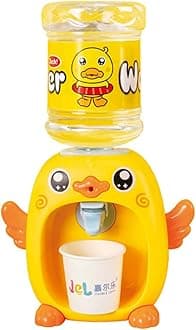 LUOZZY Mini Water Dispenser Toy for Kids - Cartoon Animal Water Machine Drinking Fountains Toys (Duck)
