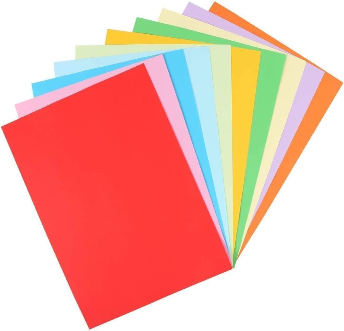A4 Printing Papers for Arts and Crafts Projects (100 Sheets, A4, Rainbow)