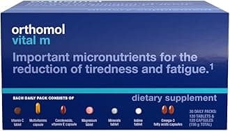 Vital M Tablet Packets, Men's Multivitamin, 30-Day Supply, Vitamins A, B, C, D, E, K, Iodine, Omega-3…