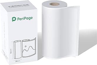Peripage Mini Printer Translucent Sticker, Adhesive Thermal Paper Translucent Sticker for PeriPage A6 Printer, Waterproof, Oilproof, Scratchproof, BPA Boxed (Transparent Sticker)