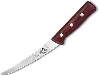 Victorinox 6" Boning Knife, Curved Blade, Flexible, Maple Wood Handle 5.6616.15