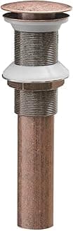 Homevacious 1 5/8" Bathroom Faucet Vessel Vanity Sink Pop Up Drain Assembly Stopper Without Overflow Copper Lead-Free Push & Seal