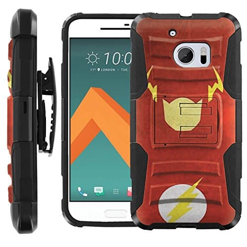 [HEROES 11] HTC 10 [COMBAT] Rugged Holster Combo Case Layer Hybrid [Defender Body] Hybrid Armor Kickstand Bumper Cover for [HTC 10 Case]