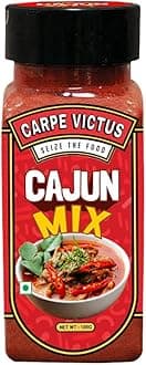 Carpe Victus Cajun Spice Mix, Louisiana Cajun Seasoning Powder, Ready to Use for Sprinkling on Food, Wraps, Tacos, Use for Dips, Mayonnaise, Multipurpose Masala for Cooking & Seasonings, 100gms