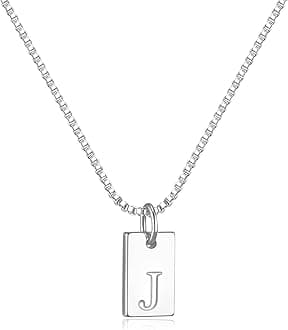 Initial Necklaces for Women Silver Plated Letter Necklace Dainty Waterproof Pendant Necklace Personalized Gifts Trendy Silver Jewelry