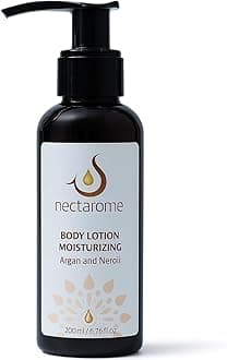 Auramoon Nectarome Essential Even Tone Body Lotion – Argan, Rose & Neroli – Deep Moisturizing, Brightening, Sensitive Skin Care, Long-Lasting Hydration & Radiance