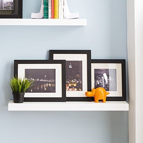 Zipcode Design Isabella Floating Shelf, Decorative Wood Wall Shelf (36", White)