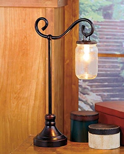 Industrial Mason Jar Table Lamp