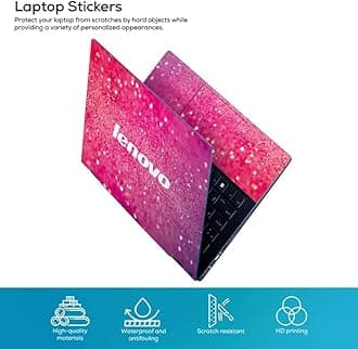 Lenovo D29 Full Vinyl Laptop Skin/Sticker/Cover for 13 to 13.3 Inches Laptops Laminated-Removable-HD Quality Compatible for Lenovo (13x9.2 Inches)