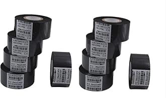 True-Ally 10 Rolls Hot Stamp Ribbon Thermal Transfer Ribbon 30mm x 100m for Date Coder Hot Stamp Printer 241 241B 241S TJ-08 DY-8 DY-6 (Black)