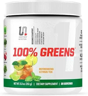 Undefined Nutrition 100% Greens Powder by Brian Shaw (28 Servings) – All- in-One Greens Formula for Men & Women – Contains Probiotics, Prebiotics & Adaptogens - Easy to Drink Daily Nutrition