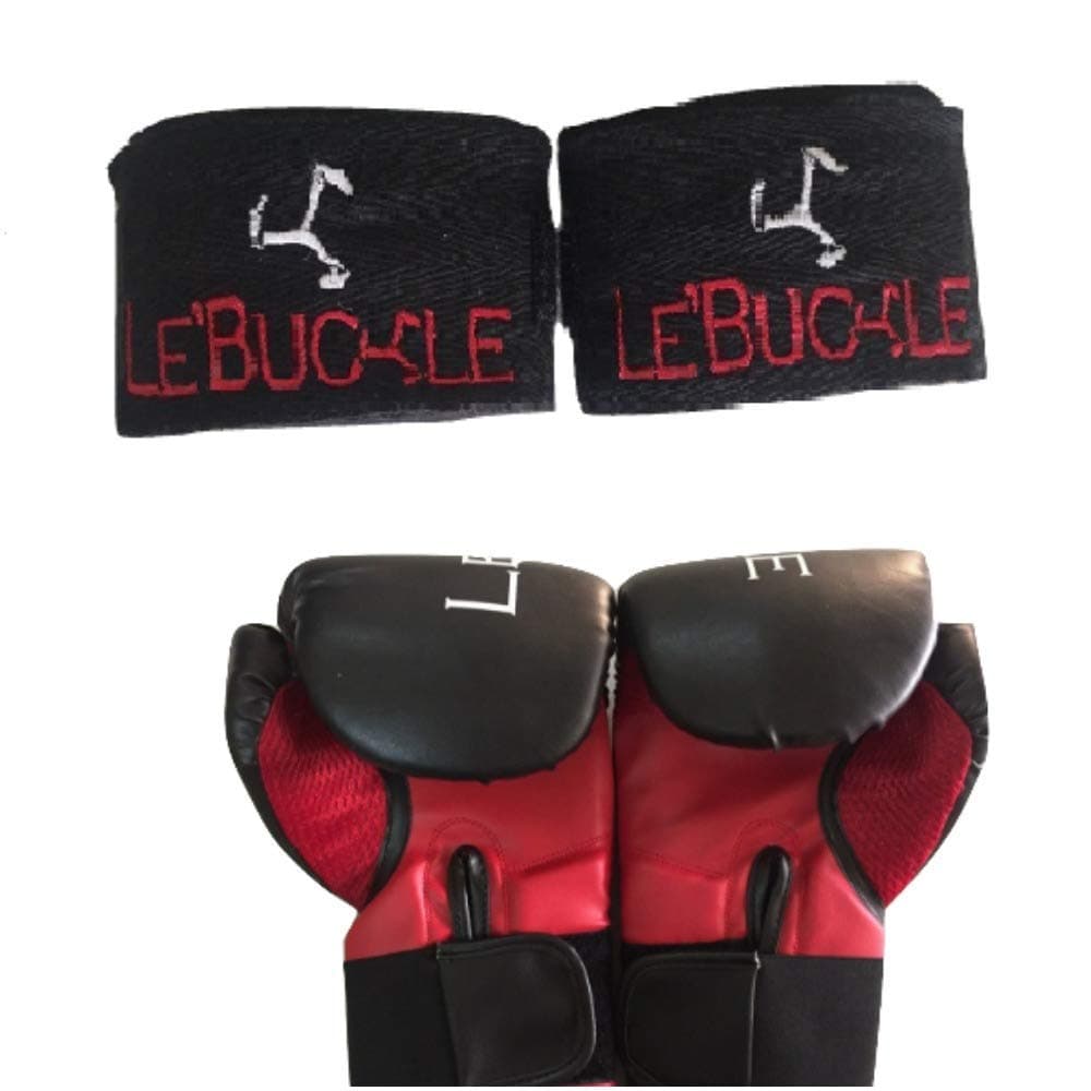 Boxing Gloves (12 oz) and Handwraps Set
