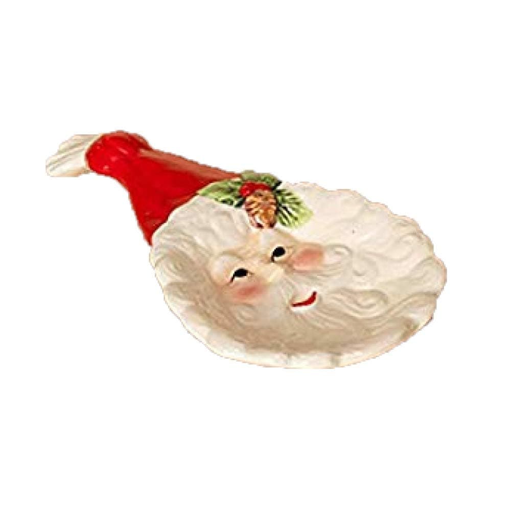 Santa Claus Ceramic Holiday Spoon Rest