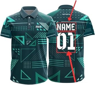 Dika Sports Custom Sports Cricket Jersey Customise t-Shirt for Men Personalised Name | 2 Year to 5XL