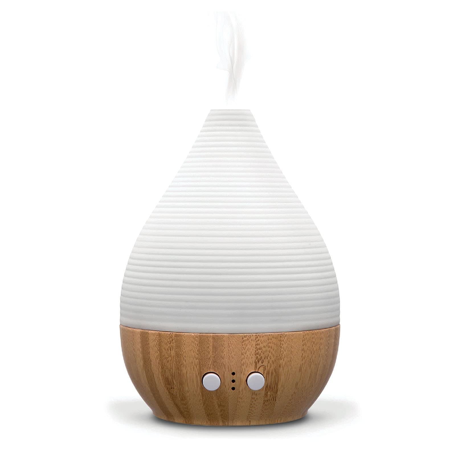 ZEIGGA LAB Essential Oil Diffuser 180ml Handmade Ceramic Aromatherapy Humidifier with Adjustable Mist Mode and Night Light, Waterless Auto Shut-Off and 4 Timers for Home Office Yoga SPA