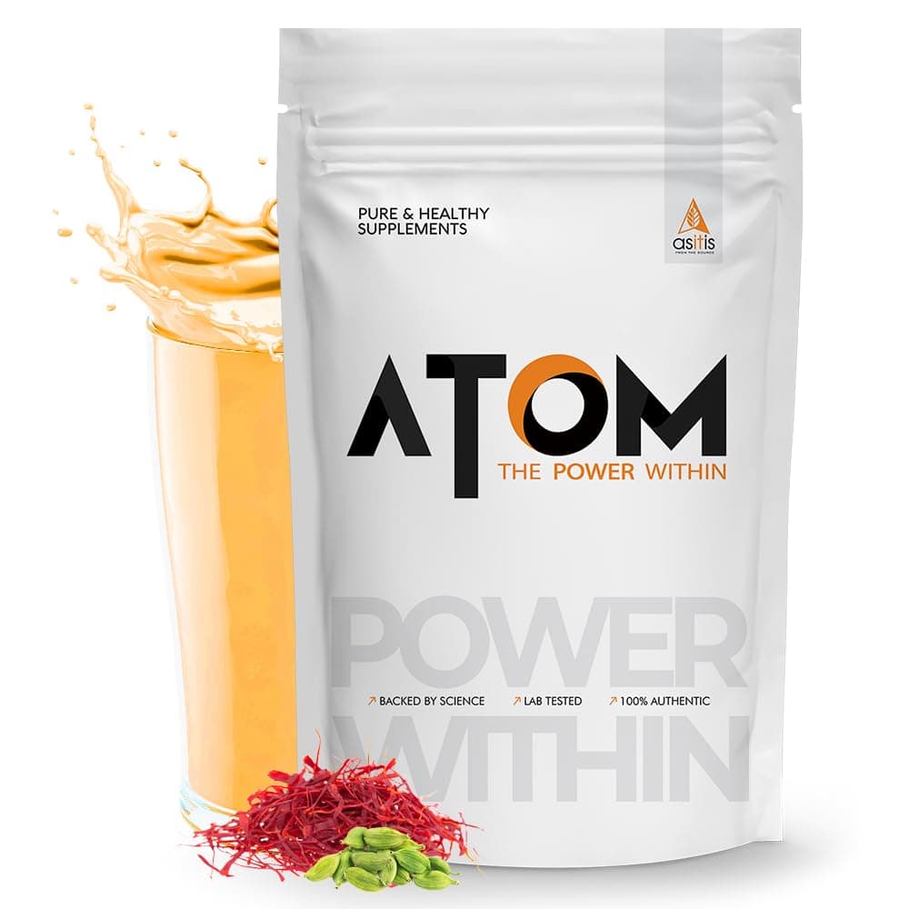 AS-IT-IS ATOM Whey Protein 2kg | 27g protein | Isolate & Concentrate | Kesar Elaichi | USA Labdoor Certified | With Digestive Enzymes for better absorption