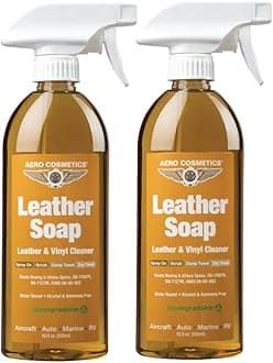 Aero Cosmetics Leather Cleaner Leather Soap 16oz (2-Pack) Aircraft Quality for your Car RV and Furniture Better than Automotive Products Meets Boeing Aircraft Specifications