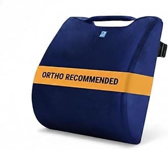 Back Good Orthosit Orthopedic Lumbar Support | Back Support Cushion |Three Way Support| Designed for Back Pain | (Blue)